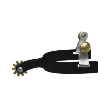 Showman Youth Size Roper Style Black Steel Spur