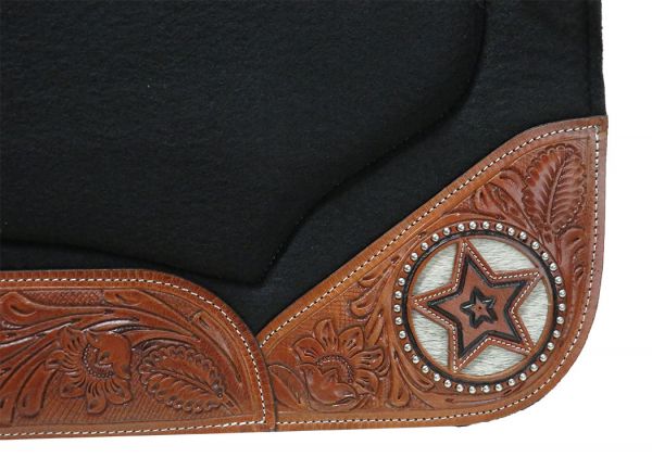Tapis De Selle Showman En Feutre Noir – 31x32, Motif Navajo, Neuf, Pour Cheval