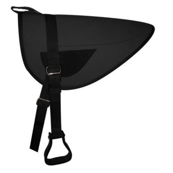 Showman Black Canvas Top Bareback Pad