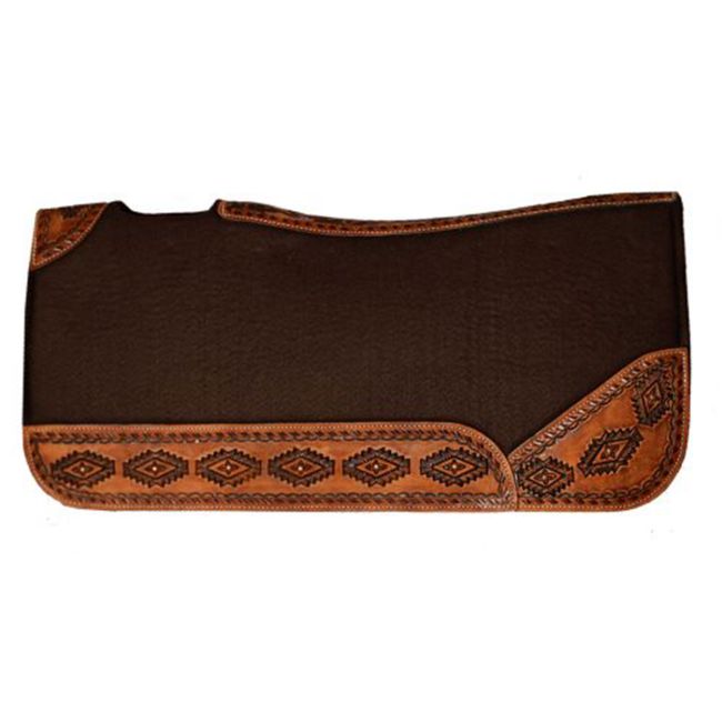 Showman 32" x 31" x 1" Aztec Contoured Felt Saddle Pad