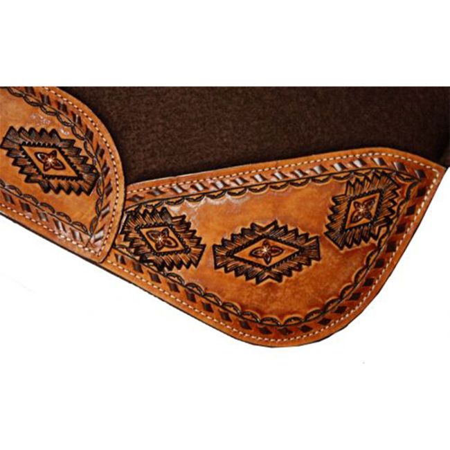 Showman 32" x 31" x 1" Aztec Contoured Felt Saddle Pad #2