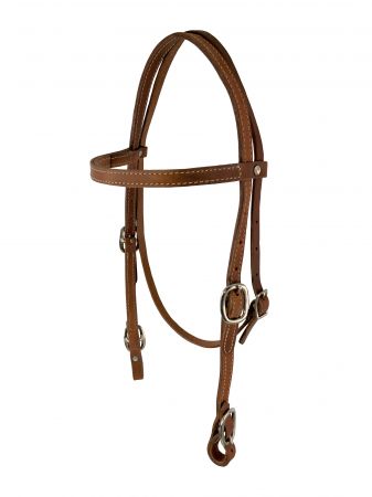 Showman Argentina Cow Leather headstall with reins #3
