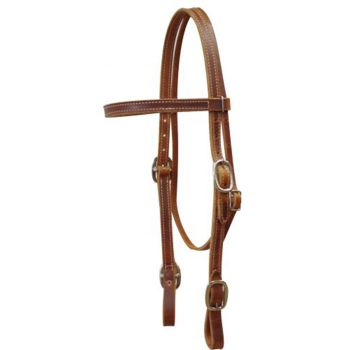Harness Leather Browband Headstall - Made in the USA