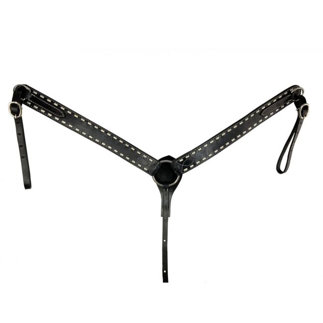 Showman Argentina Cow Leather Buckstitch Breastcollar #2