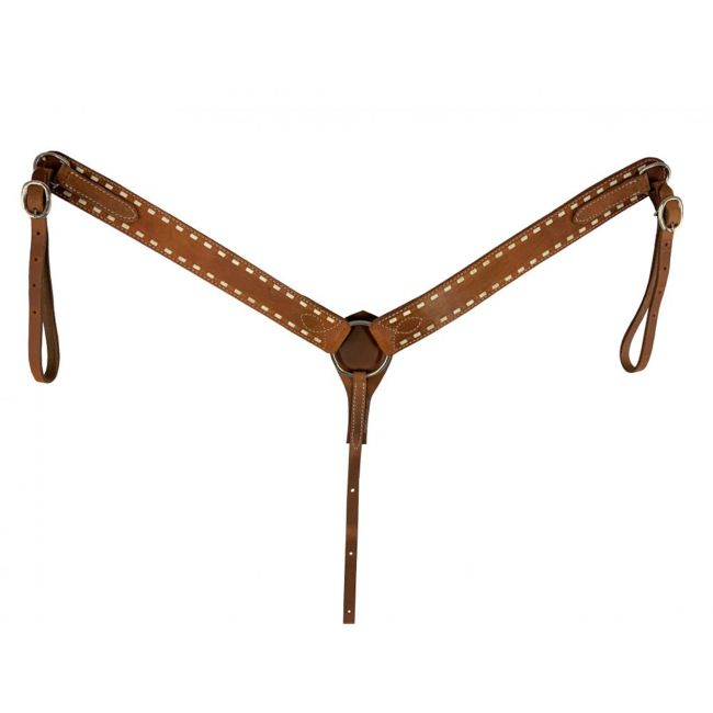 Showman Argentina Cow Leather Buckstitch Breastcollar #3