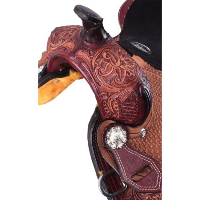 Double T Chestnut Rose Youth Saddle - 12 Inch #2