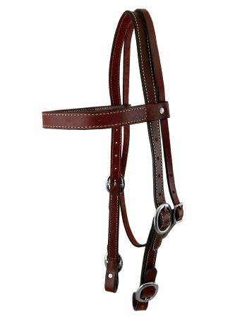 Showman Argentina Cow Leather double stitched draft horse size headstall #2