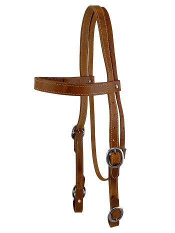 Showman Argentina Cow Leather double stitched draft horse size headstall #4