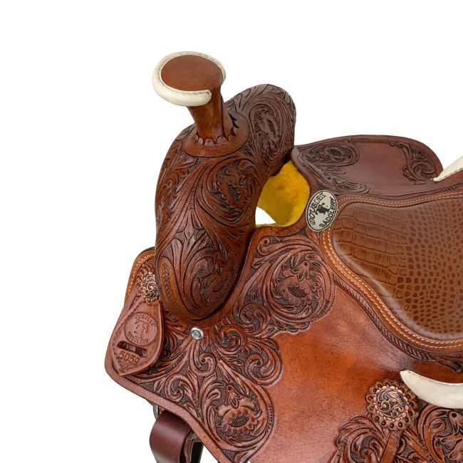 Double T Blooming Lilies Roper Style Saddle - 12 Inch #3