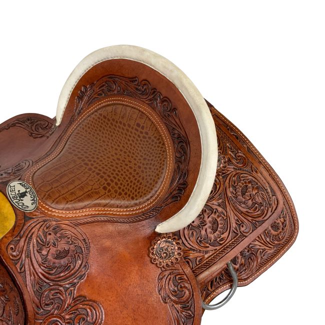 Double T Blooming Lilies Roper Style Saddle - 12 Inch #4