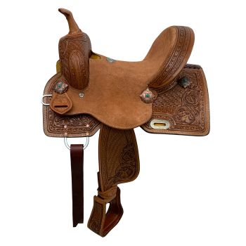 Double T Daisy Drifter Barrel Style Saddle  - 12 Inch