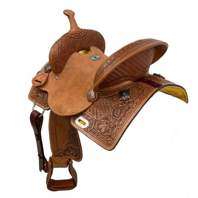 Double T Daisy Drifter Barrel Style Saddle  - 12 Inch #2