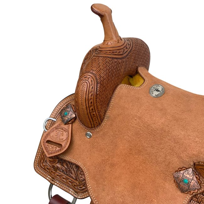 Double T Daisy Drifter Barrel Style Saddle  - 12 Inch #3