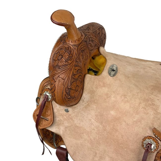 Double T Rustler's Rose Roper Style Saddle - 16 Inch #3