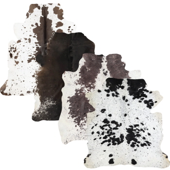 Salt and Pepper Hair on Cowhide Rug - 32-40 Sq. Ft.