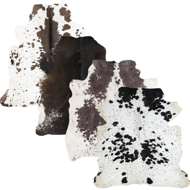 Salt and Pepper Hair on Cowhide Rug - 32-40 Sq. Ft.