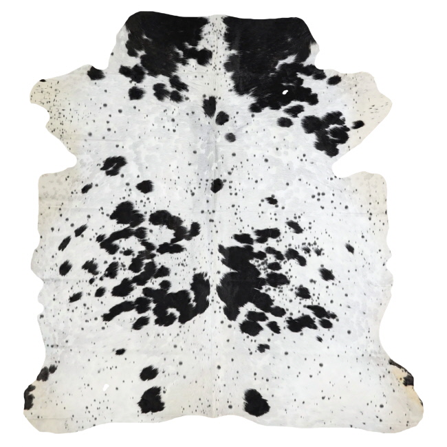 Salt and Pepper Hair on Cowhide Rug - 32-40 Sq. Ft. #5
