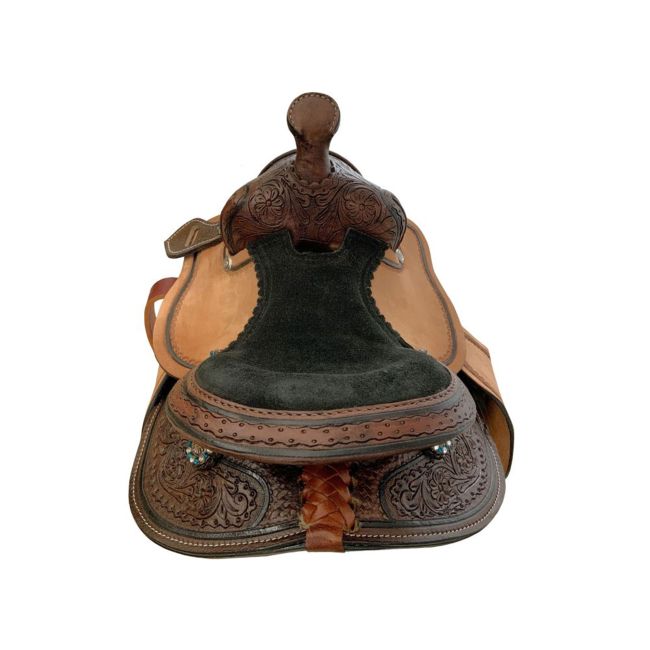 Double T Miniature Round Skirt Barrel Saddle - 8 Inch #4