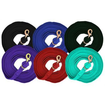 Showman Flat Cushion Lunge Line with Removable Brass Snap