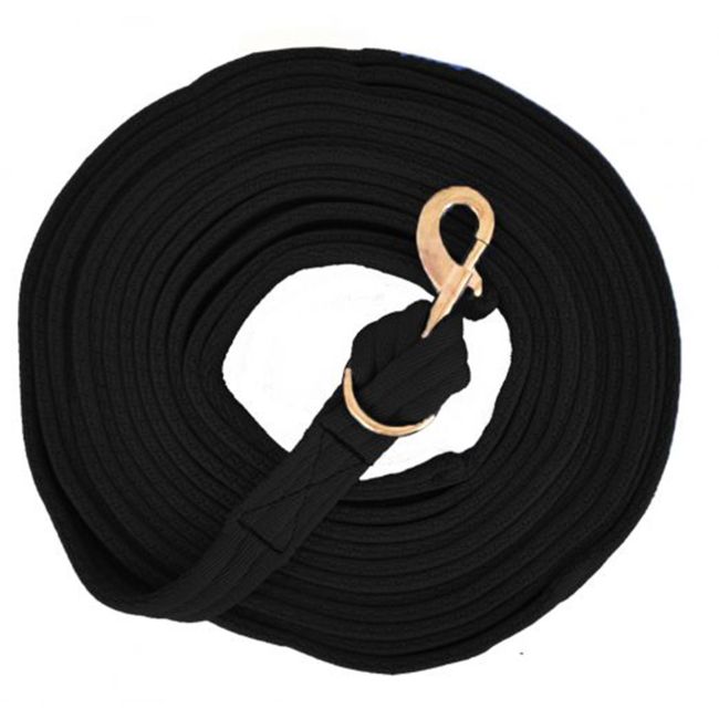 Showman Flat Cushion Lunge Line with Removable Brass Snap #2