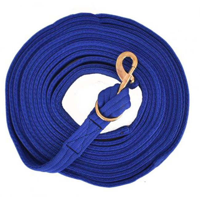 Showman Flat Cushion Lunge Line with Removable Brass Snap #3