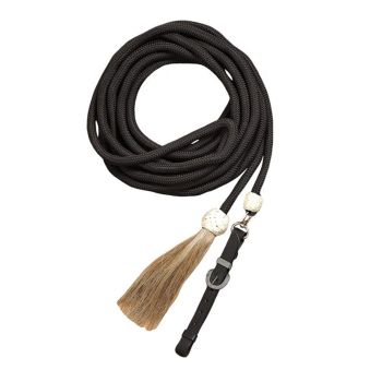 20' Braided Mecate Lunge Line with Horsehair Tassel