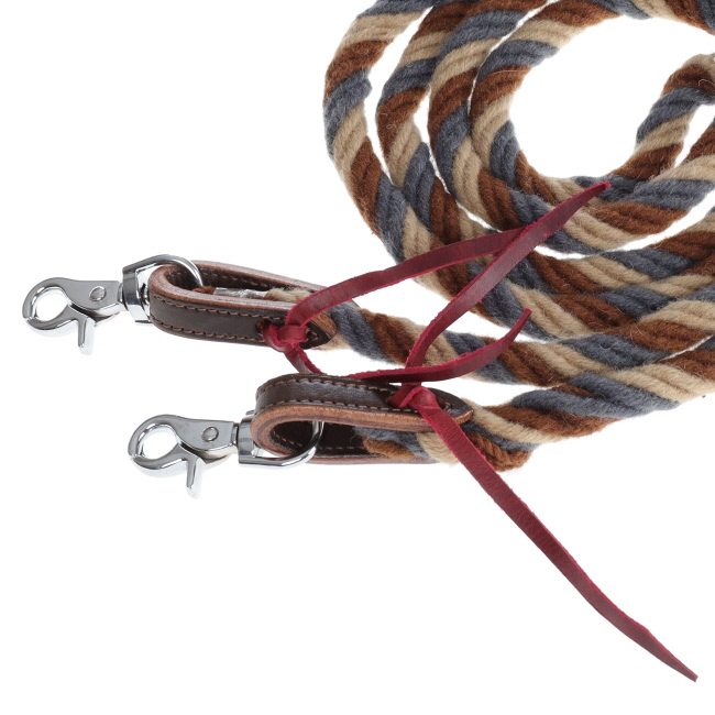 Showman Dust & Denim Mohair Contest Reins - 8 Ft #2