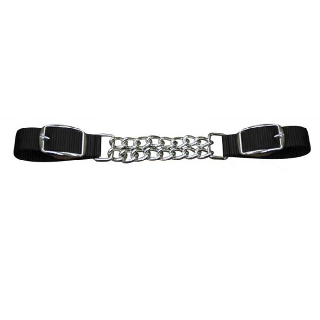 Showman Fully adjustable end double chain nylon curb chain. Adjusts 8.5" to 10.5" #2