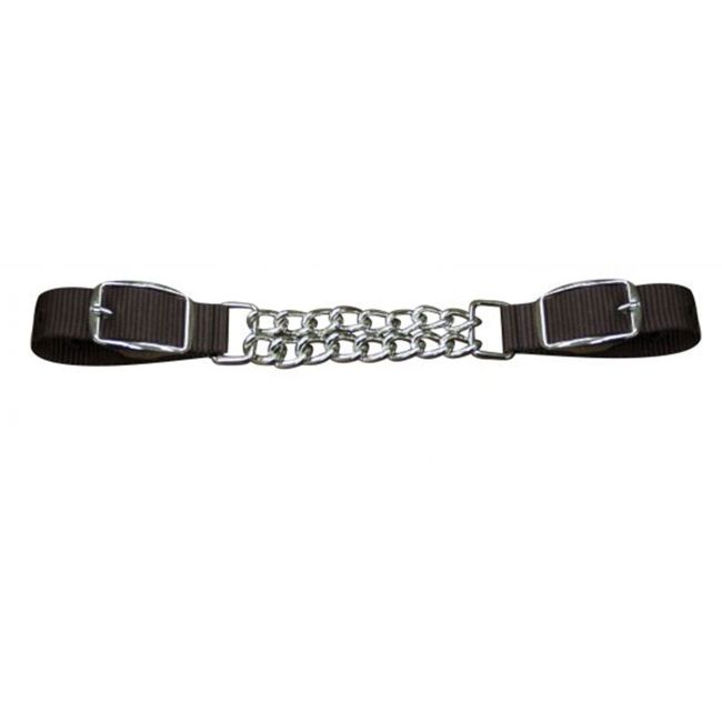 Showman Fully adjustable end double chain nylon curb chain. Adjusts 8.5" to 10.5" #3