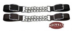 Showman Fully adjustable end double chain nylon curb chain. Adjusts 8.5" to 10.5"