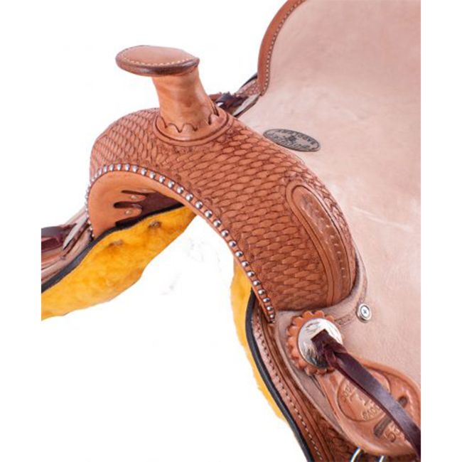 Double T Sandstone Range Roper Style Saddle - 12 Inch #2