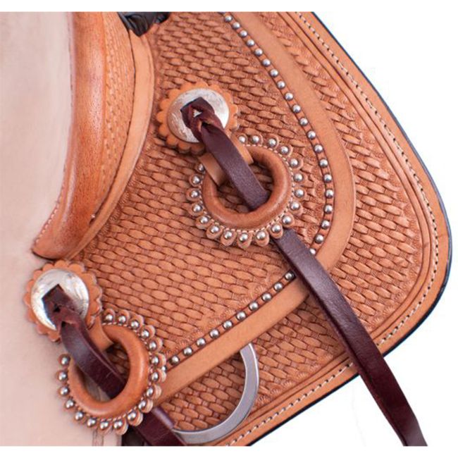 Double T Sandstone Range Roper Style Saddle - 12 Inch #3
