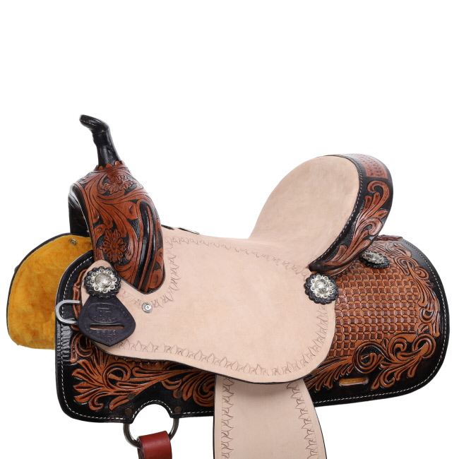 Double T Regal Bloom Barrel Style Saddle - 13 Inch #3