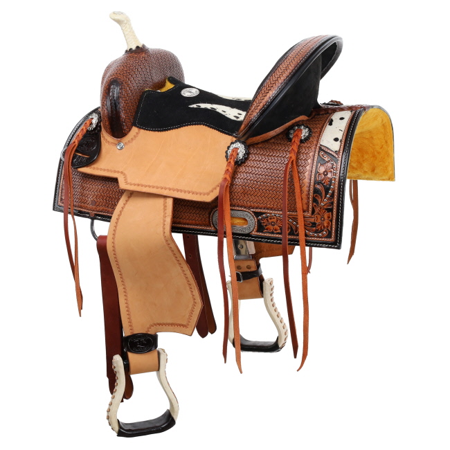 Double T Iris Barrel Style Saddle - 13 Inch #2