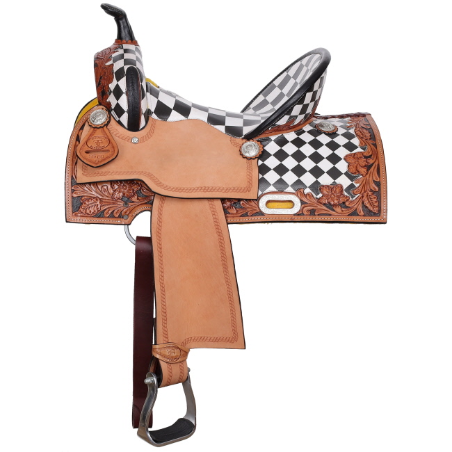 Double T Fast Lane Barrel Style Saddle Set - 15 Inch #2