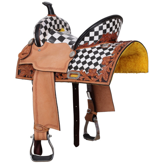 Double T Fast Lane Barrel Style Saddle Set - 15 Inch #4