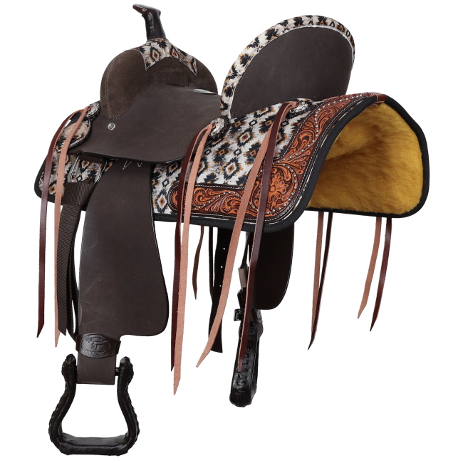 Double T Aztec Sunstone Barrel Style Saddle - 13 Inch #2
