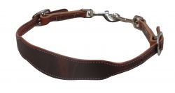 American made oiled harness leather wither strap with swivel snap ends. Made in the U.S.A