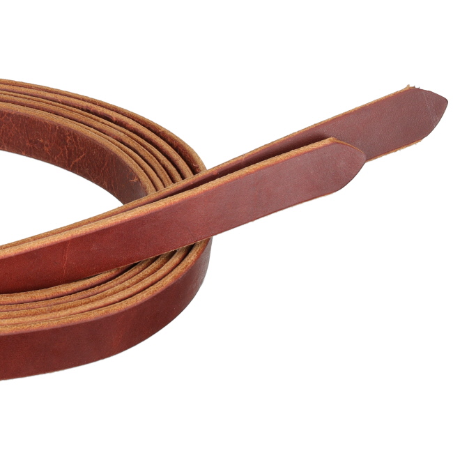 8' x 1" Harness Hot Dipped Leather Split Rein - Made in the USA #3