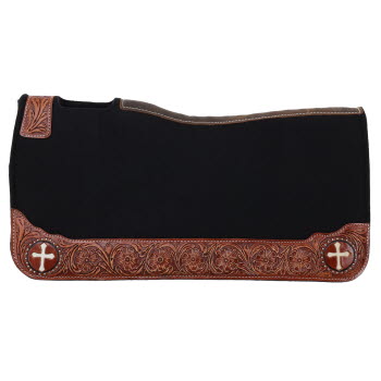 Showman 31" x 32" Flowered Faith Contoured Felt Saddle Pad
