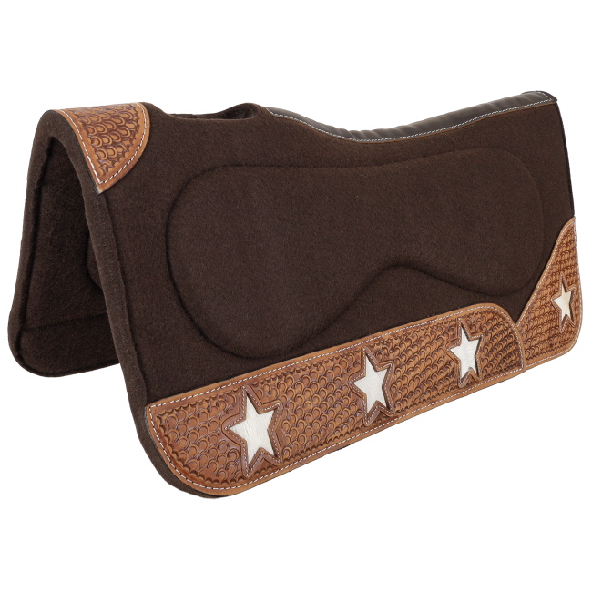 Showman 31" x 32" Cosmic Hide Contoured Felt Saddle Pad #2