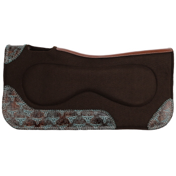 Showman 31" x 32" Weathered Steer Built-Up Felt Saddle Pad