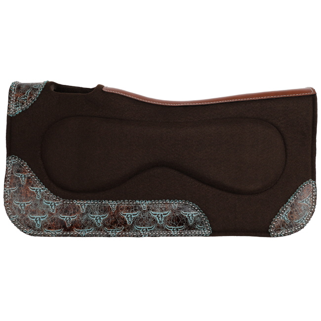 Showman 31" x 32" Weathered Steer Built-Up Felt Saddle Pad