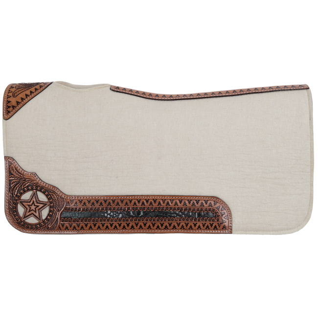 Showman 31" x 32" Stellar Cream Mohair Wool Saddle Pad