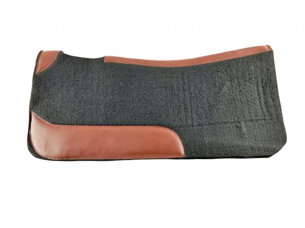 Black felt saddle pad 1" Thick. Measures 32" x 32"