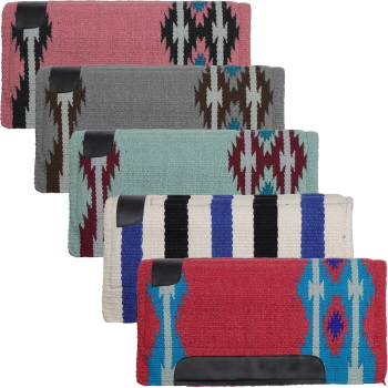 32" x 34" Assorted Woven Wool Top Cutter Style Saddle Pad with Fleece Bottom