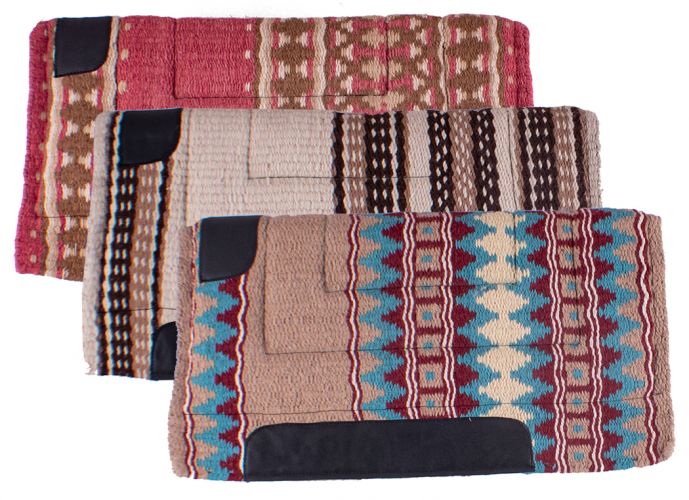 32" x 34" Woven Wool Top Cutter Style Saddle Pad with Fleece Bottom