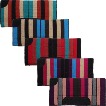 30" x 32" Assorted Multi-Colored Saddle Pad with Felt Bottom