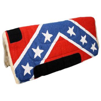 Showman 30" x 32" Economy style Dixie flag pad with fleece bottom