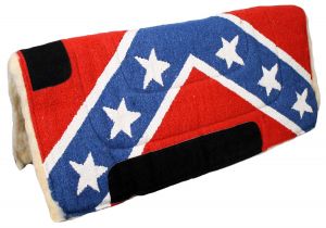 Showman 30" x 32" Economy style Dixie flag pad with fleece bottom